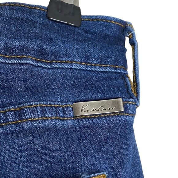 KanCan Jeans Womens 31 Bootcut High Rise Blue Stretch Denim Dark Wash Western - Picture 8 of 11